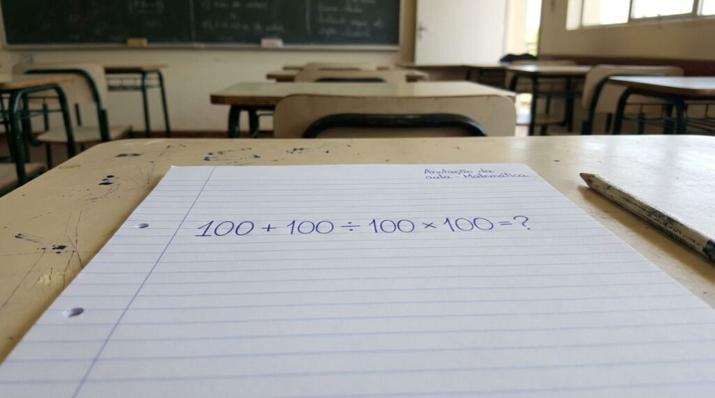 O cálculo 100 + 100 ÷ 100 × 100 parece fácil, mas poucos acertam de primeira