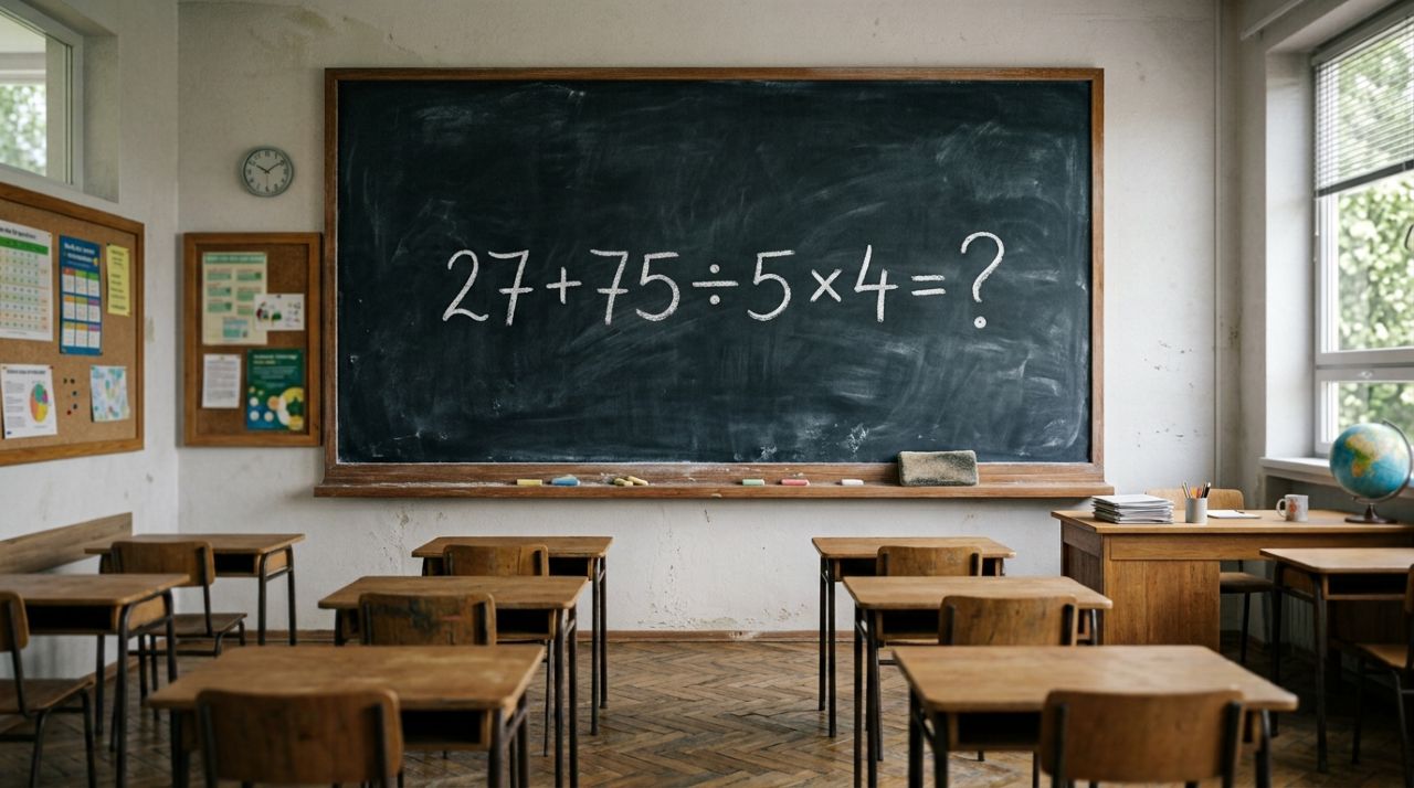 Resolva 27 + 75 ÷ 5 × 4 e prove que sua memória matemática está afiada