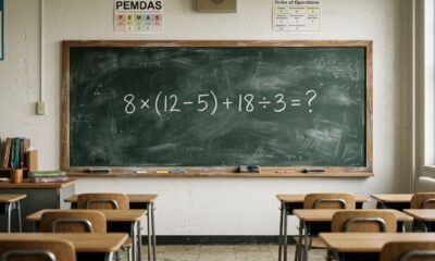 Você consegue resolver 8 × (12 − 5) + 18 ÷ 3 em menos de 30 segundos?