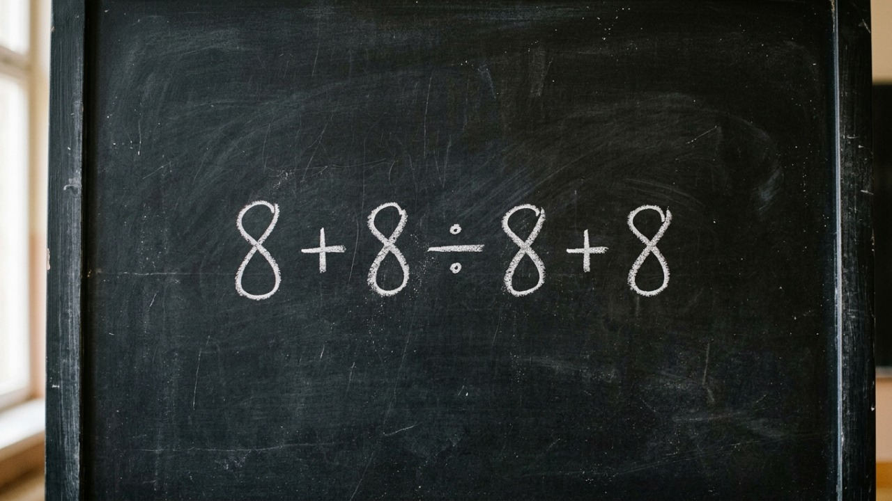 Você consegue resolver o desafio 8 + 8 ÷ 8 + 8 sem usar calculadora?