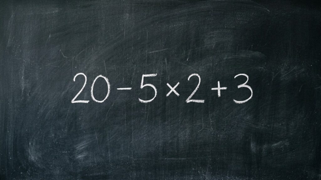 Resolva 20 - 5 × 2 + 3 sem calculadora e veja se você cai na pegadinha
