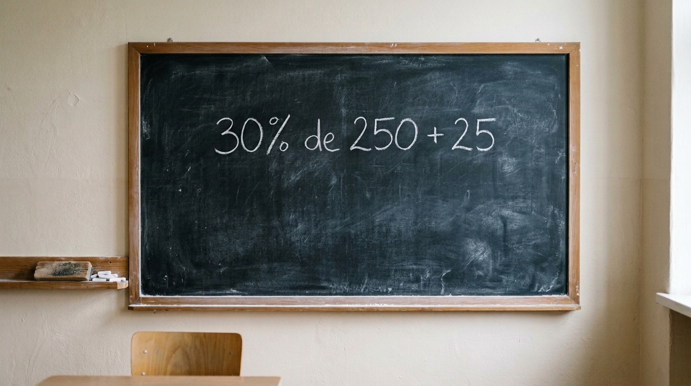 Resolva a conta: 30% de 250 + 25. Apenas 1 em 5 consegue em menos de 49 segundos e sem usar a calculadora