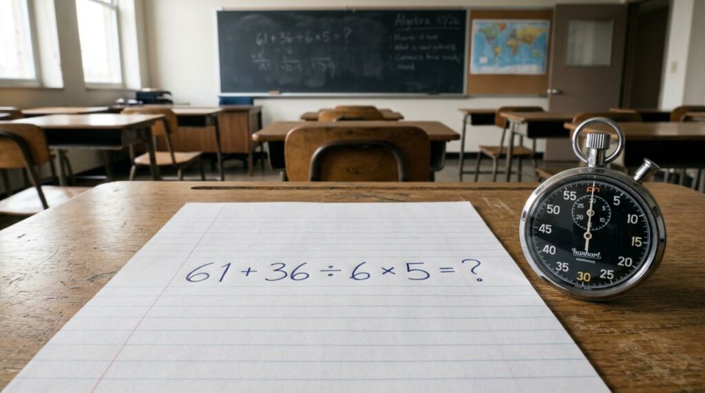 Resolva 61 + 36 ÷ 6 × 5 em 30 segundos e teste sua memória matemática