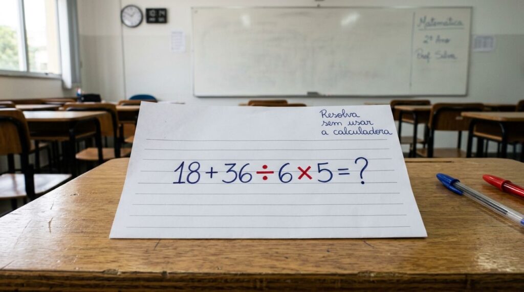 Apenas os mais atentos acertam 18 + 36 ÷ 6 × 5 sem usar calculadora