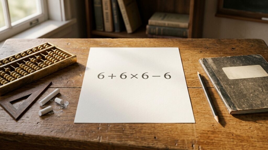 Você consegue resolver 6 + 6 × 6 - 6 de primeira e sem calculadora?
