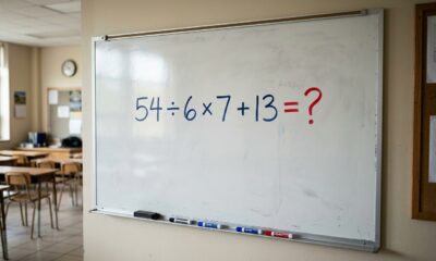 Resolva 54 ÷ 6 × 7 + 13 e prove que sua memória matemática está afiada