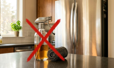 Sem limpa-inox caro, nem palha de aço: a melhor forma de deixar a geladeira brilhando como espelho com um ingrediente de R$ 3 da farmácia