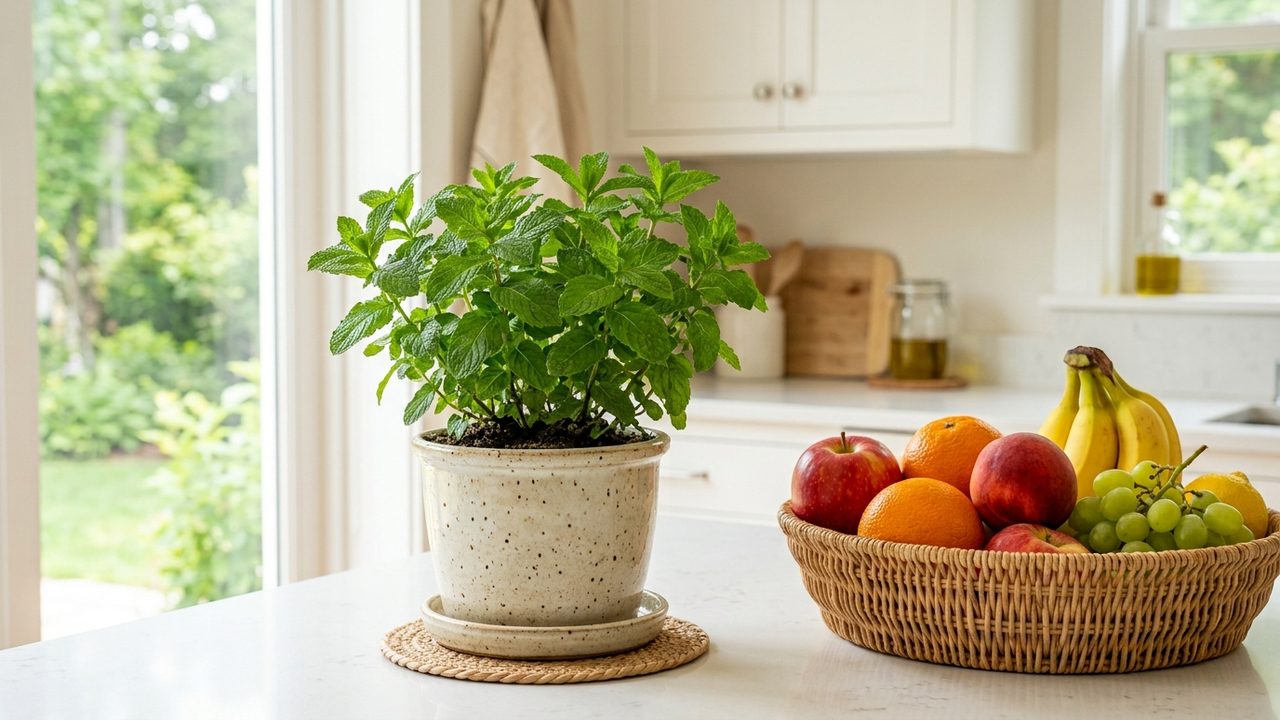 Cultivar um vaso de hortelã na bancada da cozinha: como o cheiro natural dessa simples muda impede que formigas cheguem perto das frutas