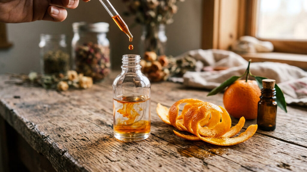 Mistura de óleo essencial de laranja com álcool líquido: para que serve o inseticida concentrado para aplicar em furos de madeira contra cupins