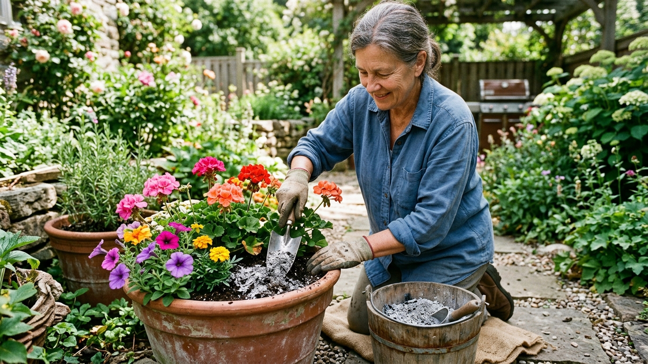 O adubo secreto dos jardineiros antigos que faz as flores dobrarem de tamanho: o truque de misturar cinzas de churrasqueira na terra de vasos