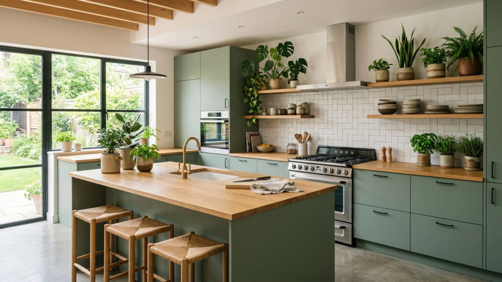 Adeus cozinhas cinzas: a cor tendência deste ano que traz sensação de frescor e bem-estar para dentro de casa