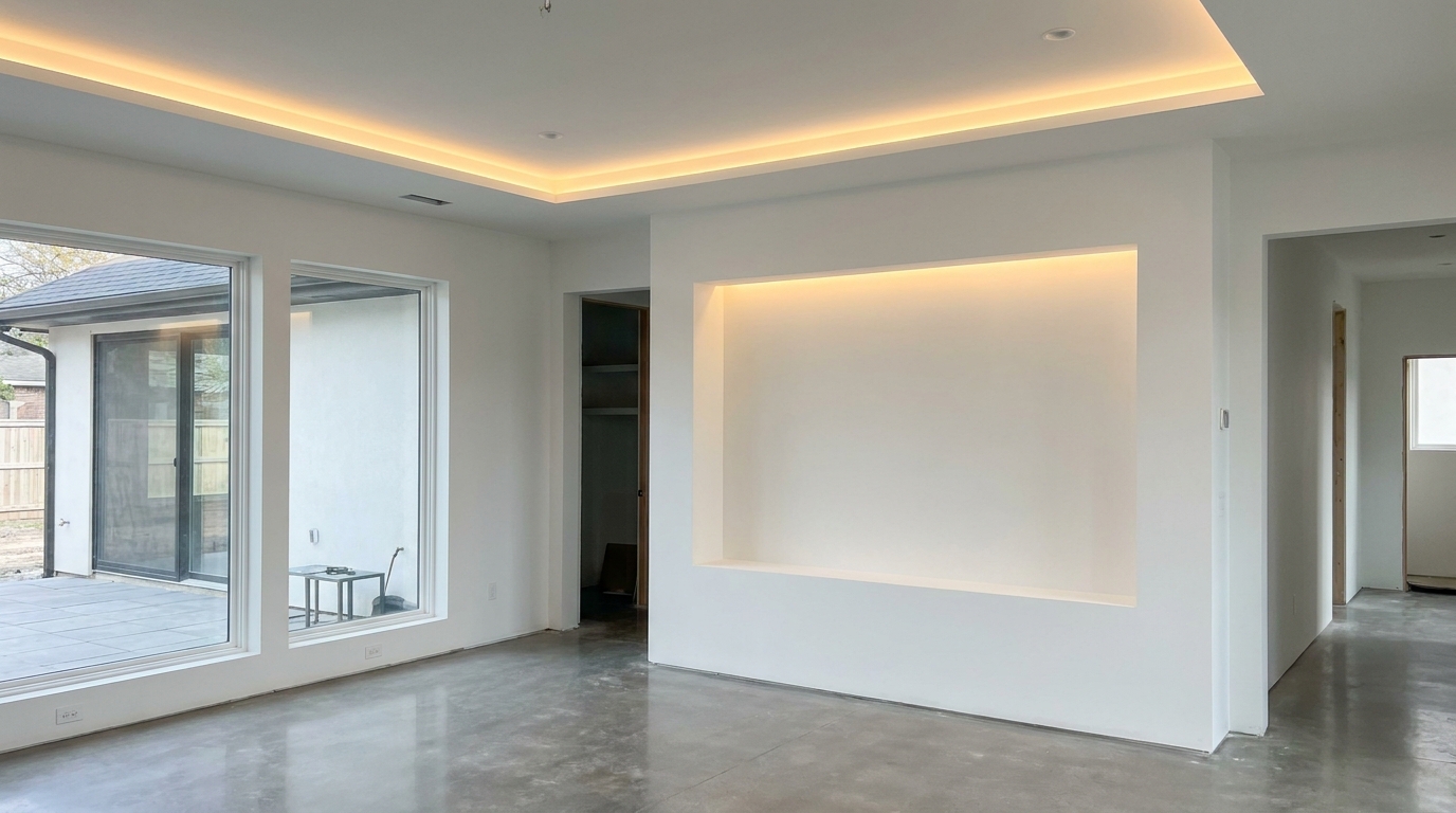 O acabamento que está substituindo o gesso em projetos modernos e deixando os ambientes mais práticos
