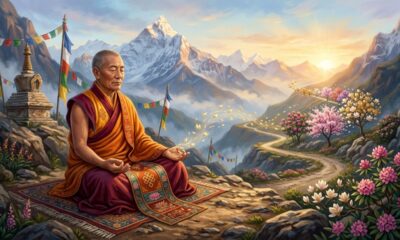 Sabedoria tibetana do dia: "O que somos hoje depende do que pensamos ontem, e nossos pensamentos presentes moldam nossa vida futura." Uma reflexão sobre como o pensamento molda o amanhã