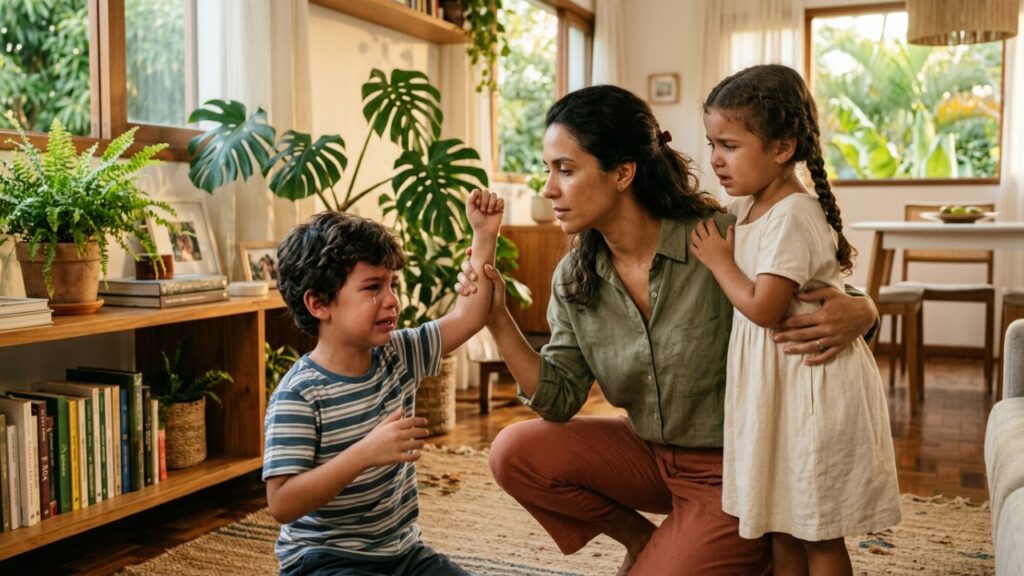 A psicologia indica que crianças mais comportadas na casa dos outros não estão fingindo, mas podem revelar que se sentem seguras com os pais