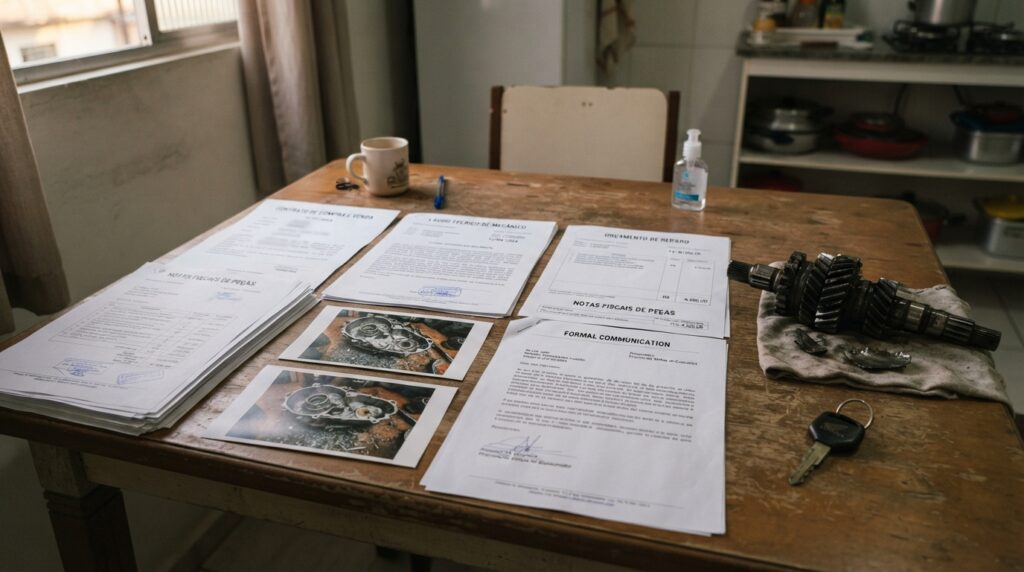Motoboy compra moto usada por R$ 18 mil, financia em 48 vezes com parcela de R$ 620, e no segundo mês o câmbio trava no farol, o conserto de R$ 4.200 supera dois meses de trabalho e ele precisa escolher entre pagar a oficina ou a parcela