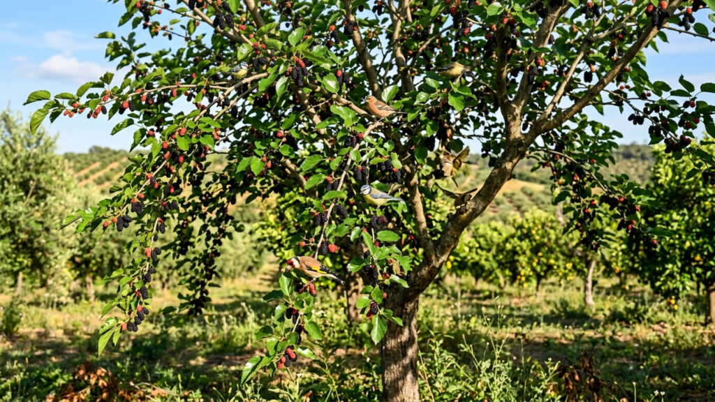 Essa árvore nativa de crescimento rápido atrai dezenas de espécies de passarinhos todos os dias e fornece frutos deliciosos para o pomar