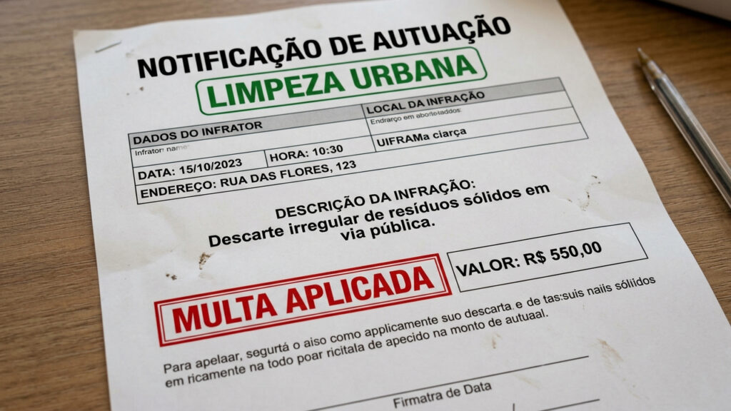 Morador descarta sacos de lixo na calçada com 2 dias de antecedência, cães rasgam as embalagens e fiscalização aplica multa de limpeza urbana