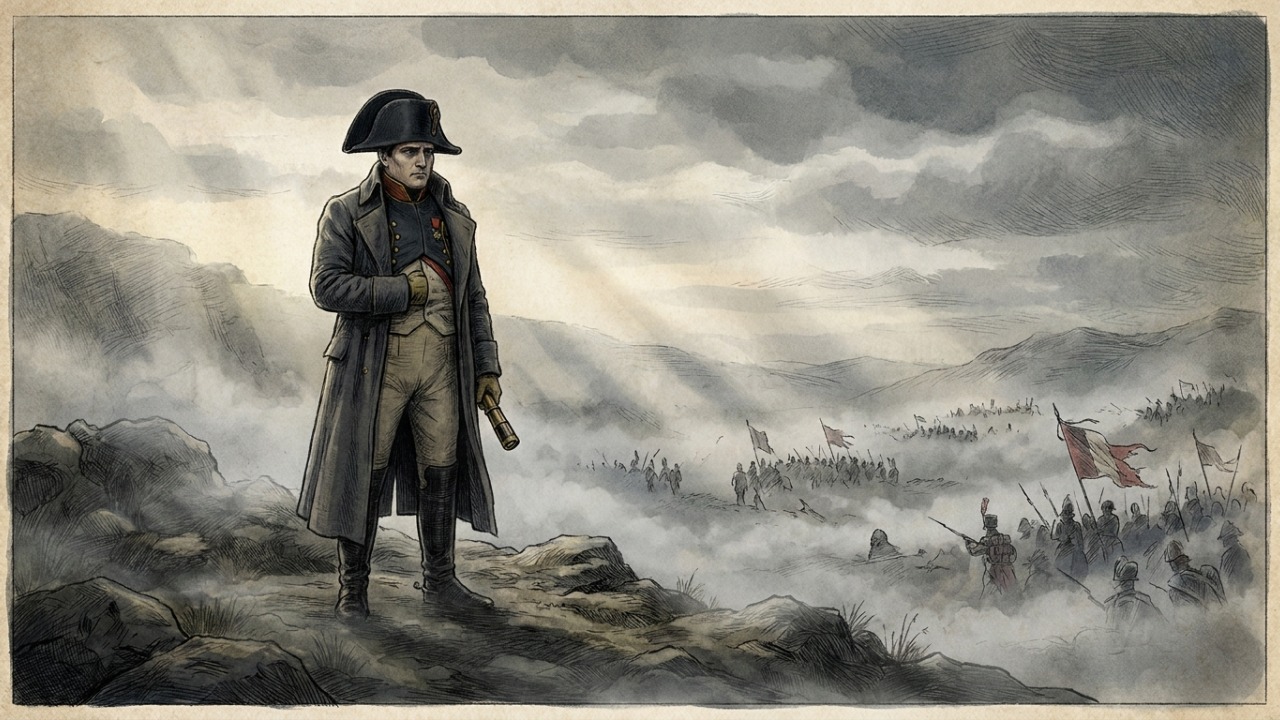 Frase de Napoleão Bonaparte, primeiro imperador francês: "Nunca interrompa seu inimigo quando ele estiver cometendo um erro." Uma reflexão sobre silêncio e estratégia