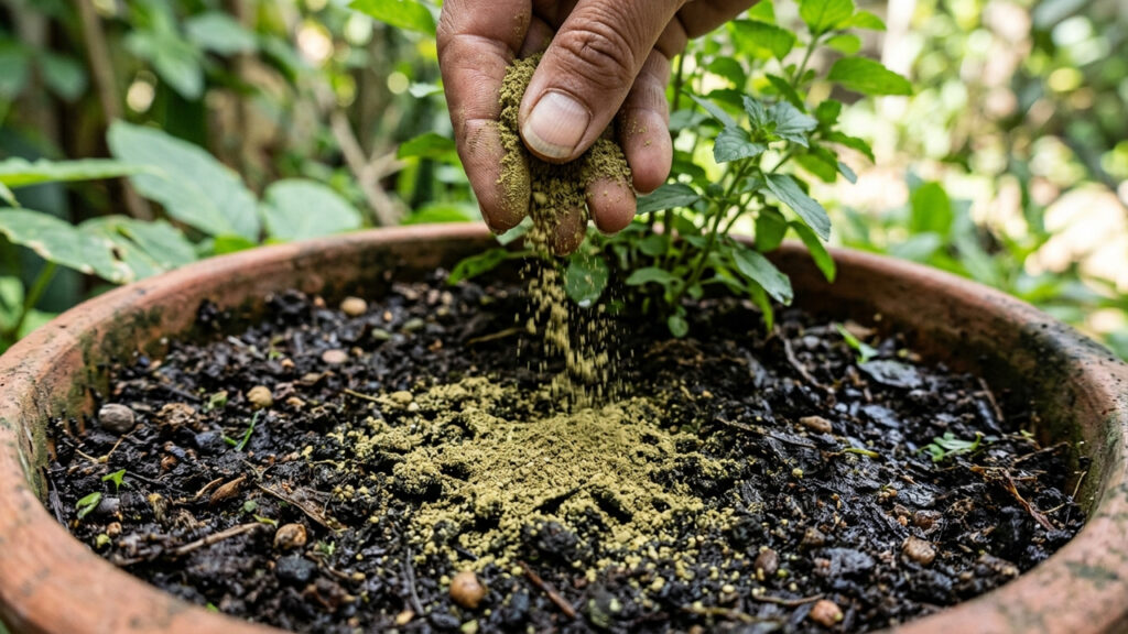 Uso de folhas secas de nim no substrato: para que serve o pó misturado à terra para garantir uma proteção natural de longo prazo no jardim