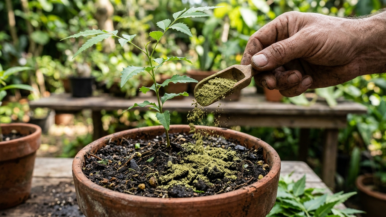 Uso de folhas secas de nim no substrato: para que serve o pó misturado à terra para garantir uma proteção natural de longo prazo no jardim