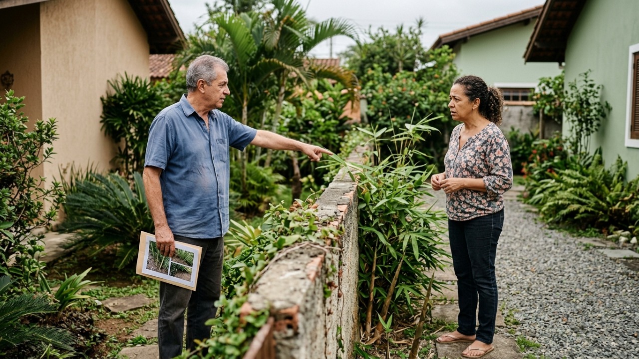 Vizinha planta bambu perto do muro, raízes avançam para o terreno ao lado e, 5 anos depois, o jardim vira uma disputa entre os proprietários