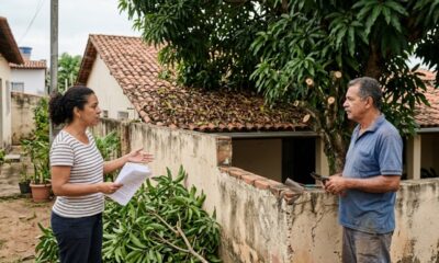 Moradora encontra galhos da árvore do vizinho sobre o telhado, decide podar tudo e acaba iniciando uma discussão sobre os limites do terreno