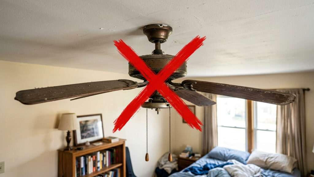 Adeus, ventilador de teto barulhento: modelo silencioso com LED integrado vira tendência nas salas em 2026, segundo designers