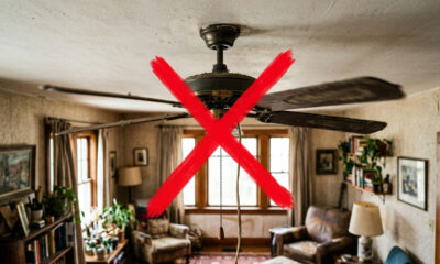 Adeus, ventilador de teto barulhento: modelo silencioso com LED integrado vira tendência nas salas em 2026, segundo designers
