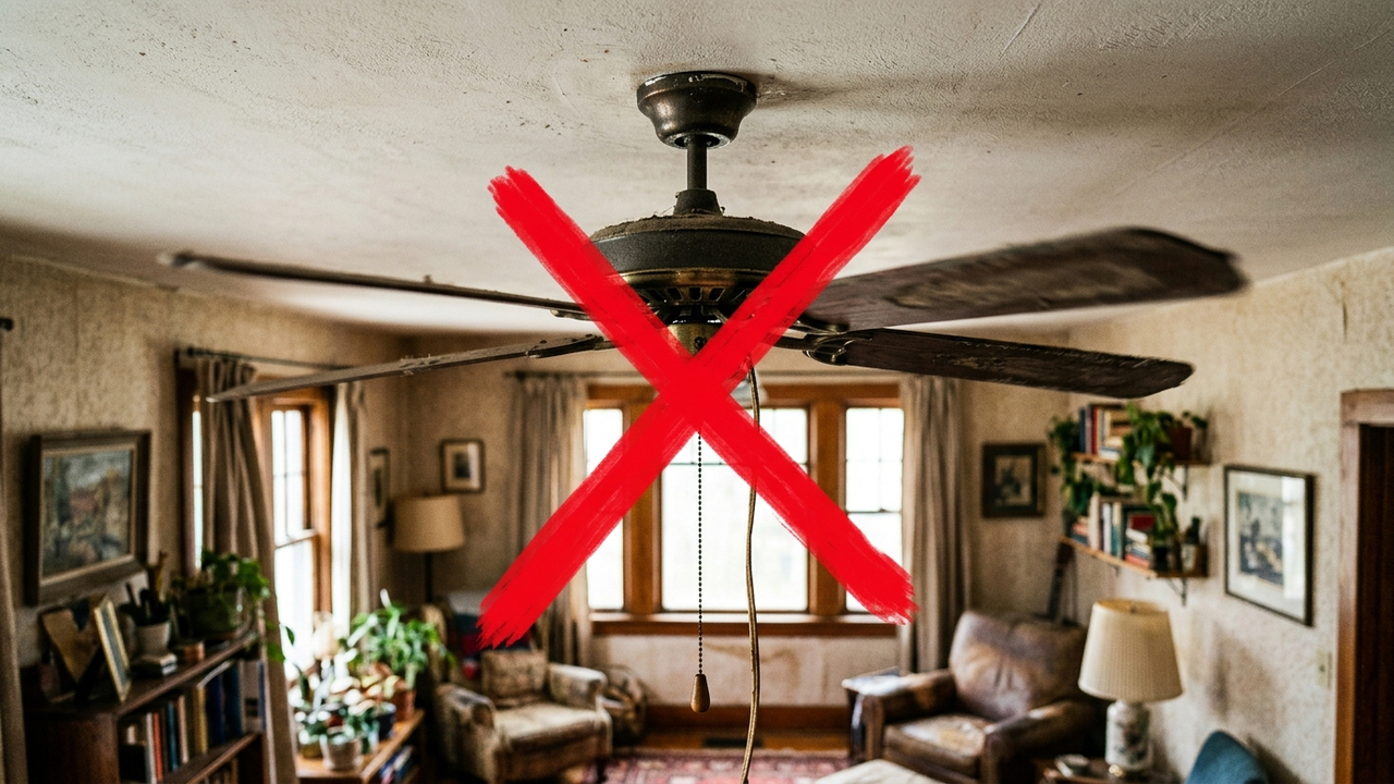 Adeus, ventilador de teto barulhento: modelo silencioso com LED integrado vira tendência nas salas em 2026, segundo designers