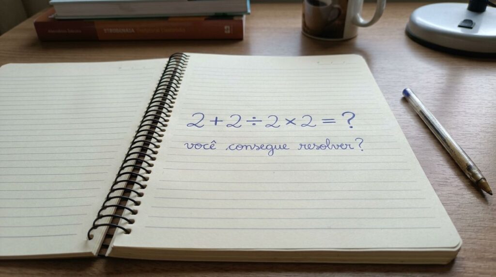 O cálculo 2 + 2 ÷ 2 × 2 parece fácil, mas poucos acertam de primeira
