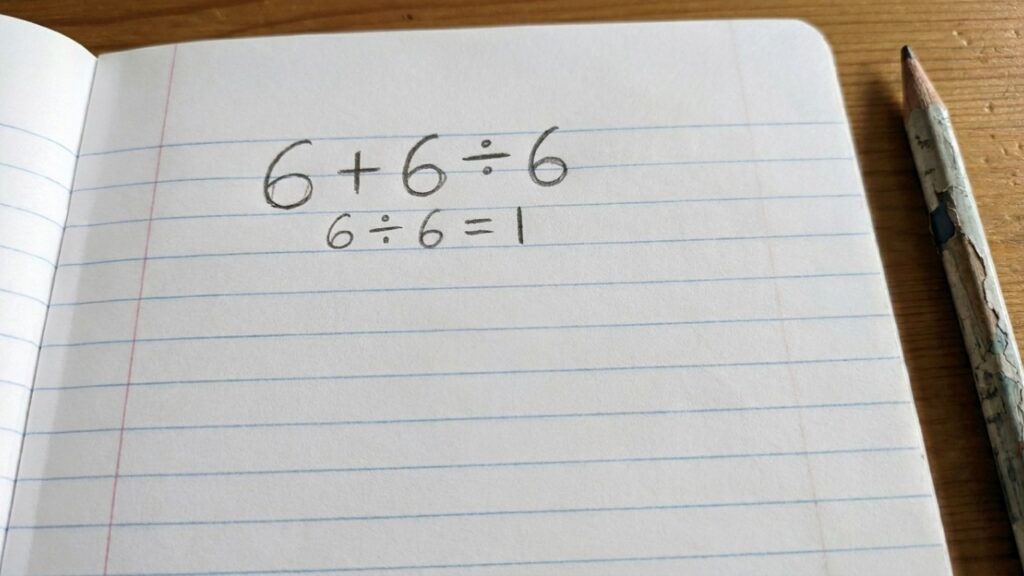 A conta 6 + 6 ÷ 6 parece simples, mas um detalhe muda completamente a resposta