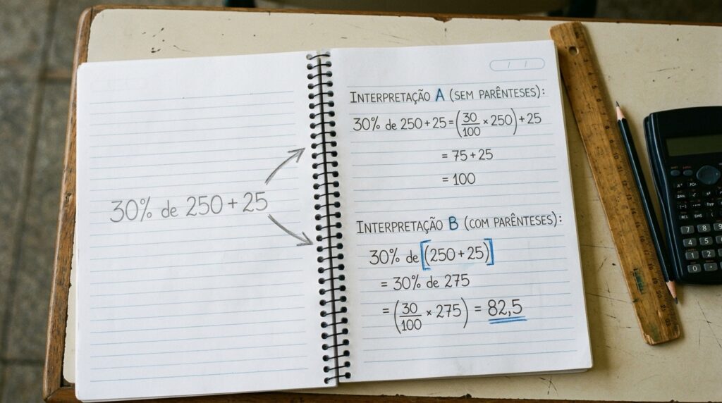 Resolva a conta: 30% de 250 + 25. Apenas 1 em 5 consegue em menos de 49 segundos e sem usar a calculadora