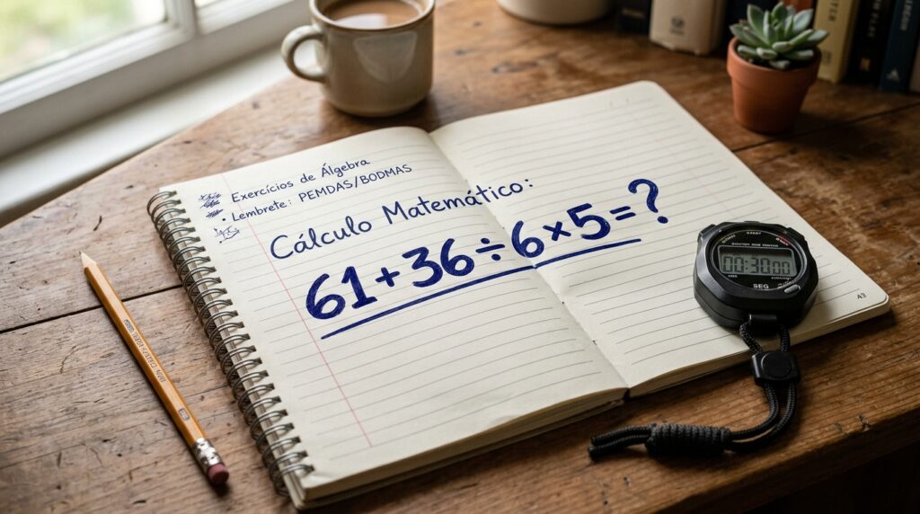 Apenas os mais atentos acertam 61 + 36 ÷ 6 × 5 sem usar calculadora