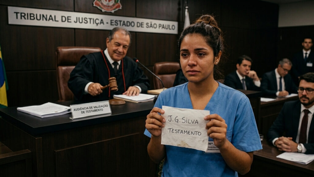 Homem no leito de morte assina testamento em guardanapo com 3 testemunhas e Justiça valida herança de casa para enfermeira