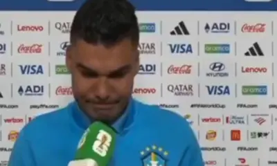 Casemiro não controla choro após chocante eliminação do Brasil na Copa: “Feito”
