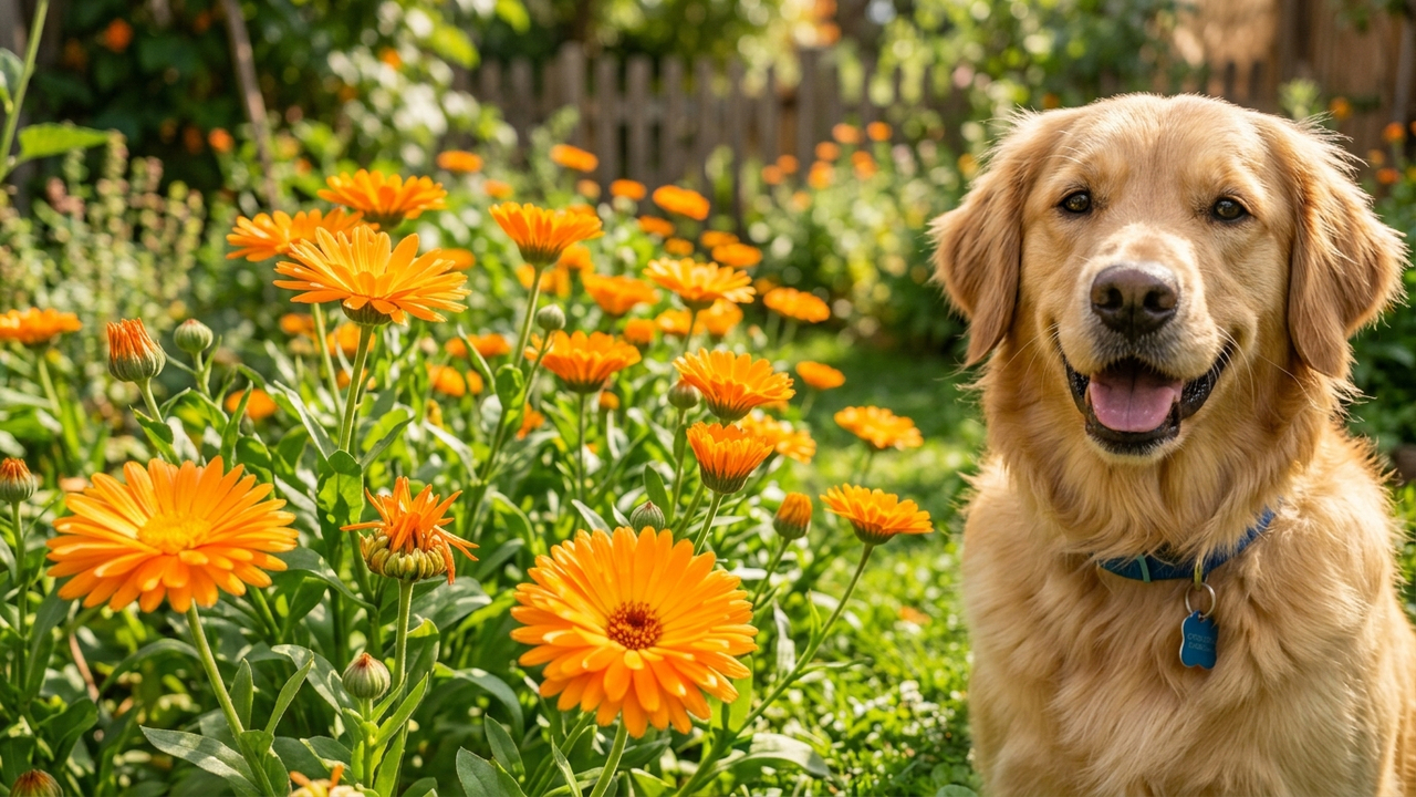 Essa flor rústica laranja exala um perfume protetor que afasta pulgas e carrapatos do quintal e protege todos os seus animais de estimação