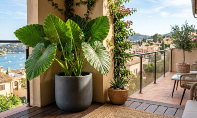 Esta planta escultural possui folhas gigantescas e virou uma verdadeira febre no paisagismo moderno para decorar ambientes internos de casa
