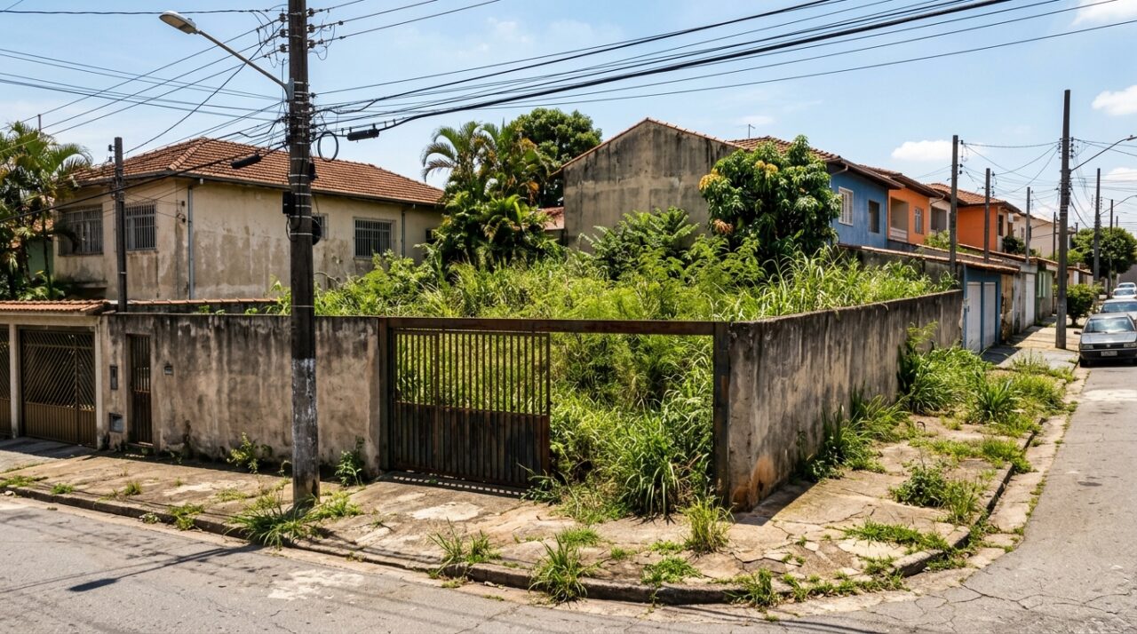 Aposentado deixa terreno tomado pelo mato por dois anos achando que não teria problema e recebe notificação da prefeitura com multa de mais de R$ 12 mil