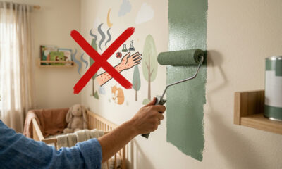Sem cheiro forte de tinta, nem irritações na pele: a melhor forma de pintar o quarto de crianças ou alérgicos usando a tecnologia ecológica