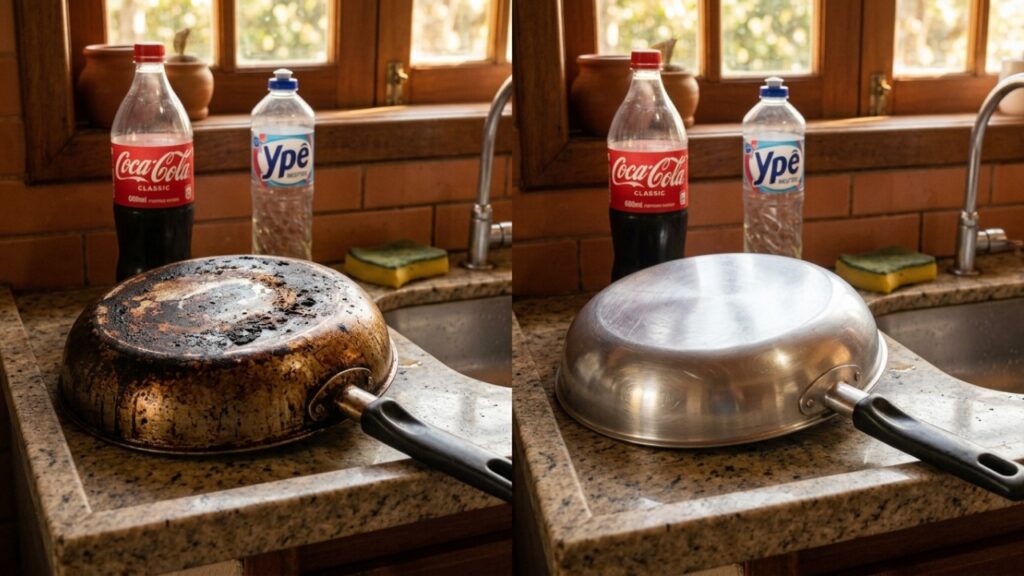 Coloque Coca-Cola e sabão na panela: a técnica secreta que as faxineiras usam na limpeza pesada