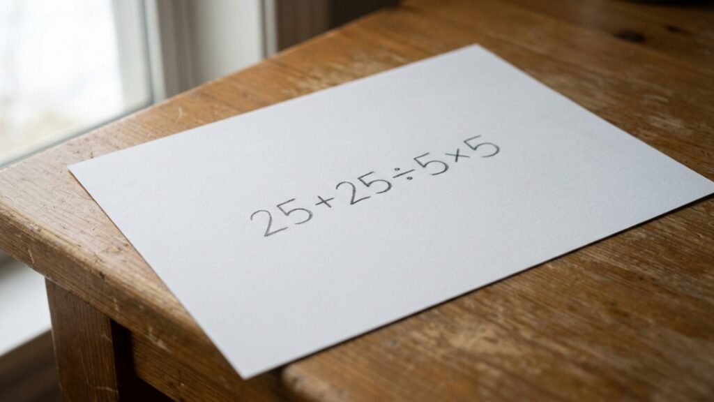 Parece fácil, mas só 1 em cada 10 pessoas acerta: quanto é 25 + 25 ÷ 5 × 5?
