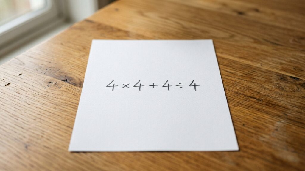 A conta 4 x 4 + 4 ÷ 4 parece fácil, mas um pequeno detalhe muda completamente a resposta