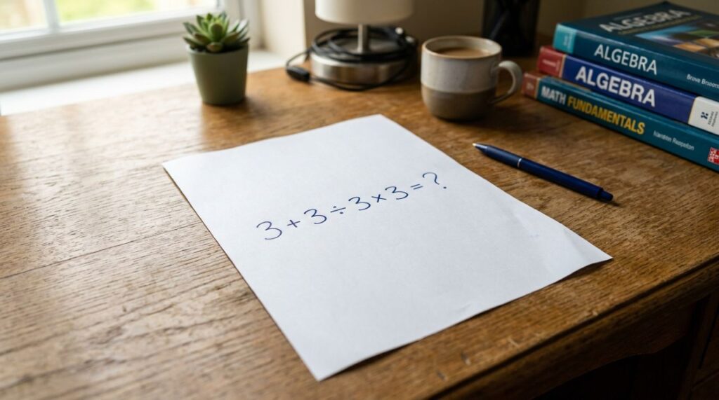 O cálculo 3 + 3 ÷ 3 × 3 parece fácil, mas poucos acertam de primeira