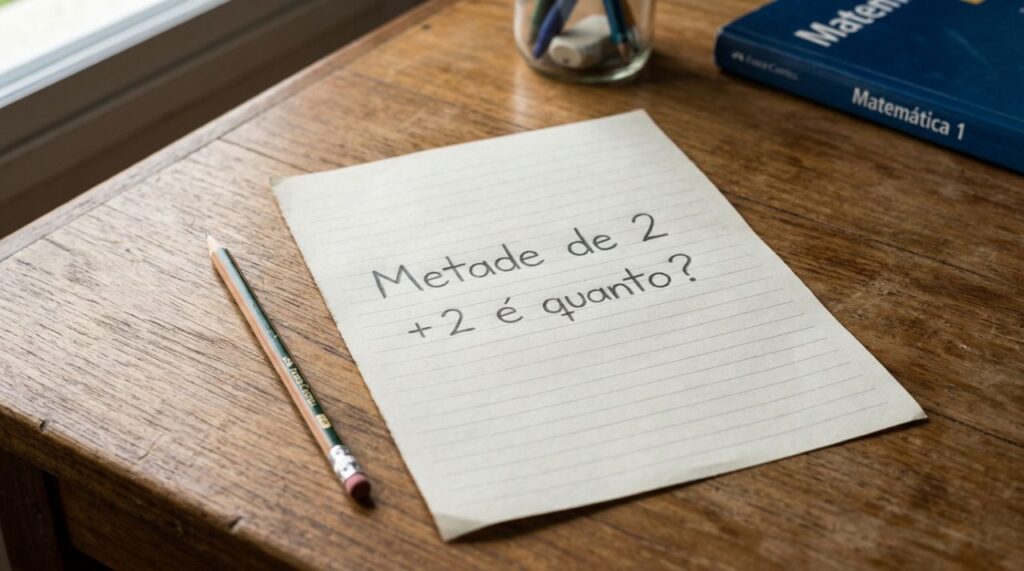 Metade de 2 + 2 é quanto? A pergunta simples que gera duas respostas