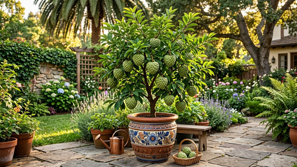 Adeus pudim de baunilha: essa fruta de casca escamosa e polpa super cremosa cresce fácil no quintal de casa e em vasos grandes sem dar trabalho
