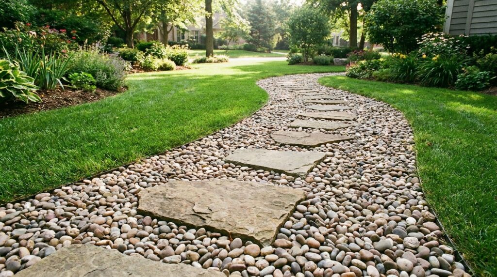 Fazer um simples caminho de pedras pode melhorar mil vezes a aparência do seu jardim