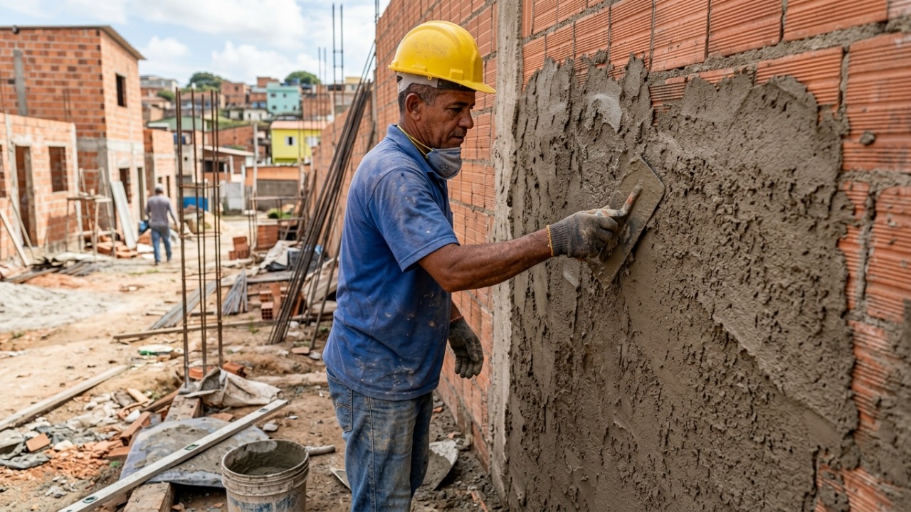 O traço de chapisco certo para o reboco aderir melhor e não desplacar com o tempo