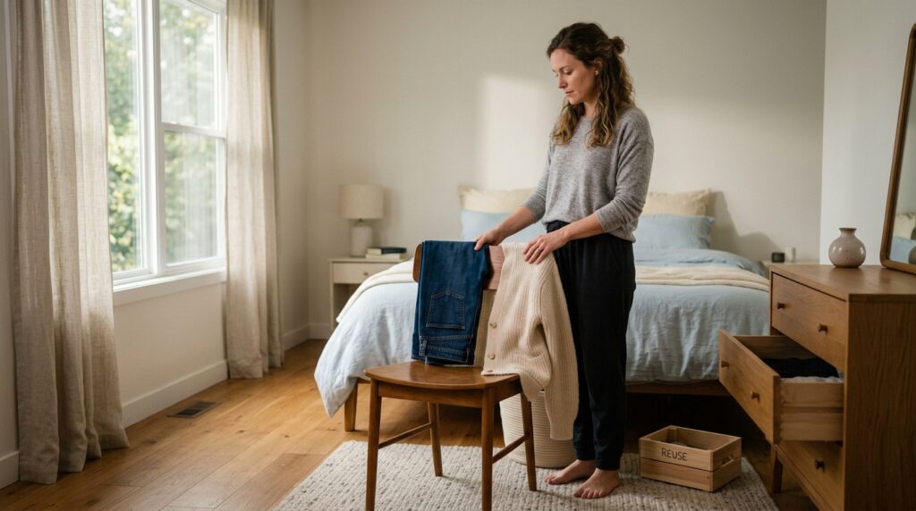 A psicologia aponta que pessoas que deixam roupas sobre uma cadeira não são necessariamente desorganizadas, mas podem estar criando uma categoria prática entre roupa limpa e roupa suja