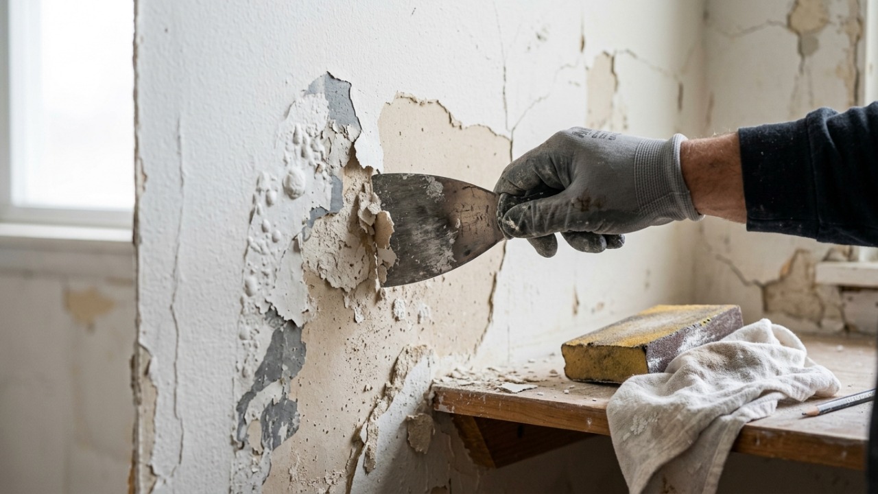 Como consertar uma parede estufada e descascada, eliminar a umidade e evitar que a pintura volte a soltar