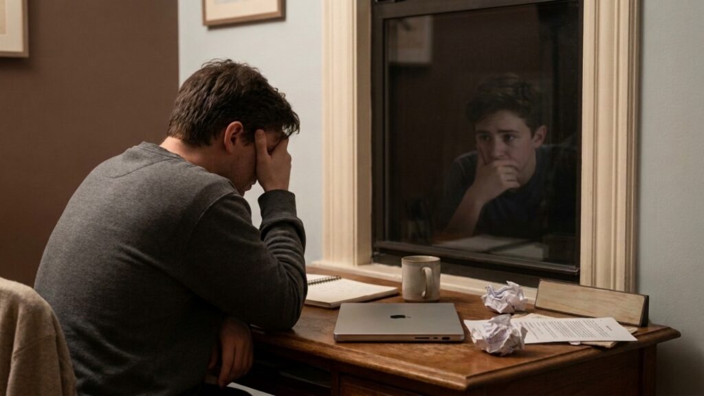 A psicologia explica que a voz que diz que você não é bom o suficiente raramente pertence ao adulto que você é hoje, mas ao adolescente inseguro que você já foi